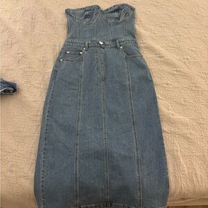 Steve Madden Strapless Jean Dress